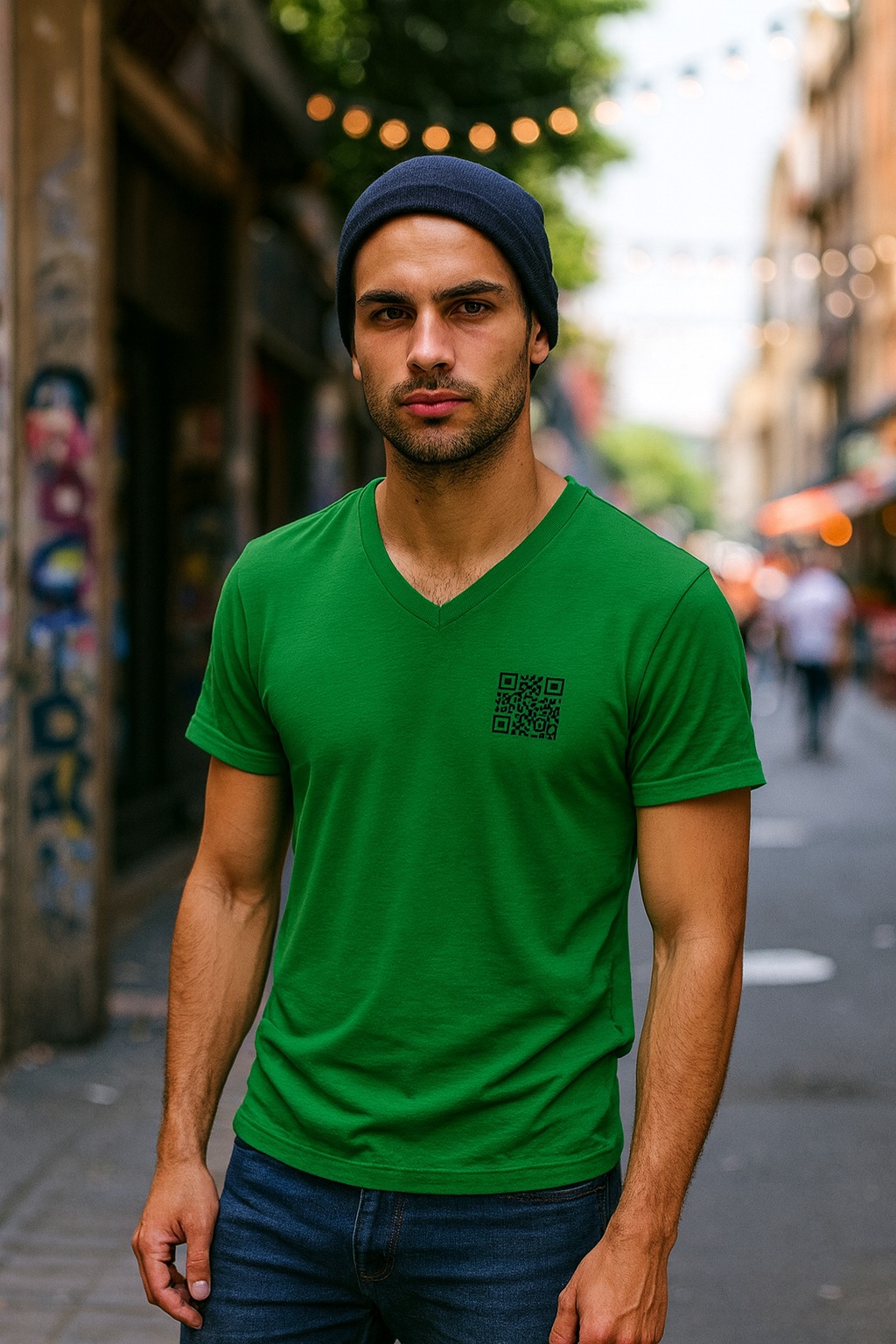 Green mens custom shirt